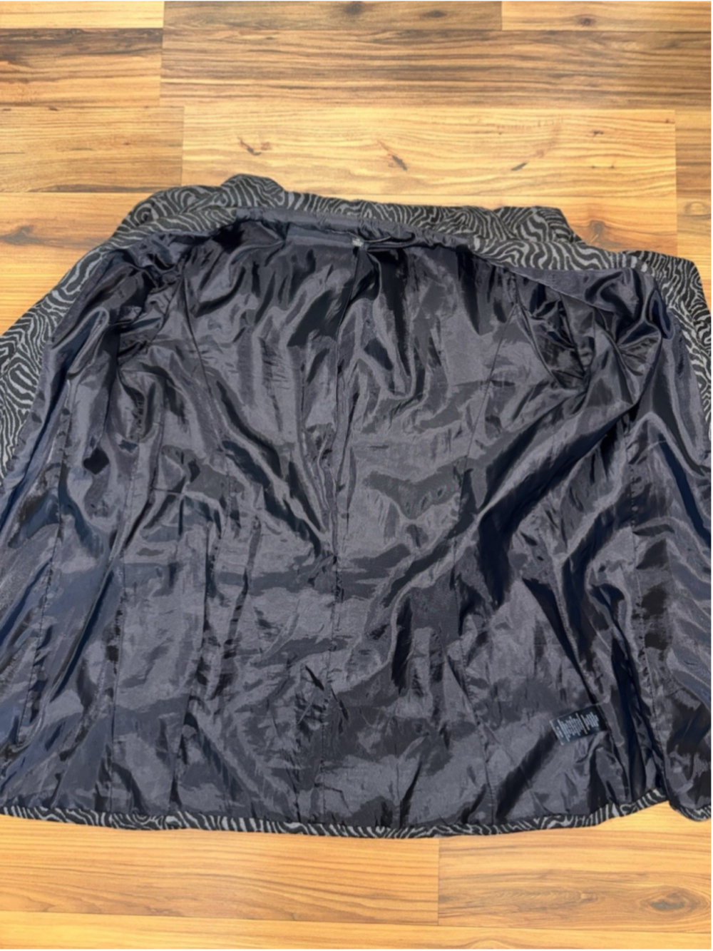 Sandro Studio Belted Zebra Print Jacket Blazer Goth Dark Academia Chic Medium - Picture 7 of 10